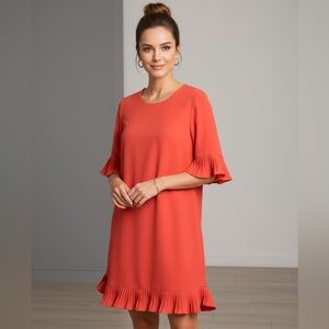 ALFANI Pleated Flounce Dress, Created for Macy's